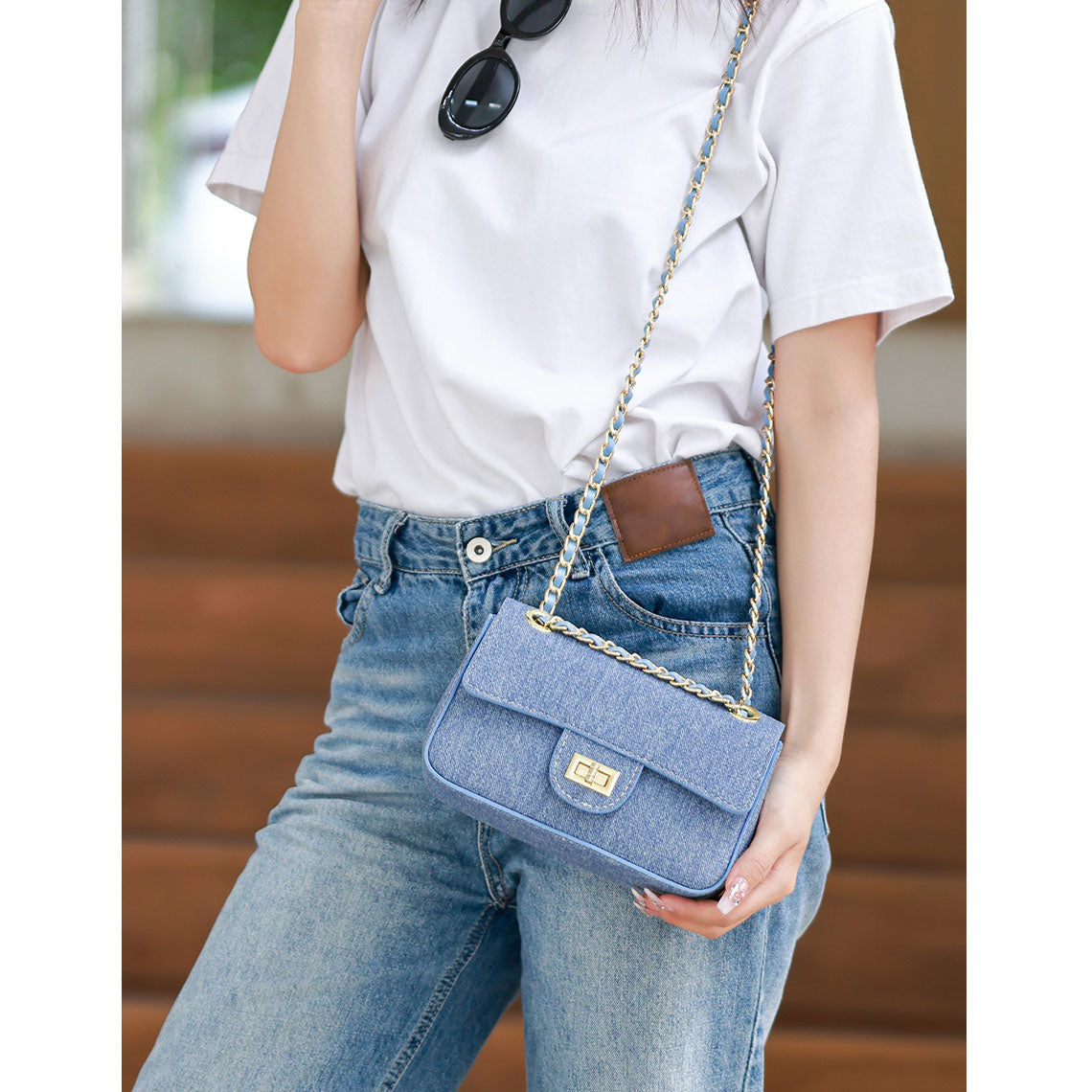 CUCUBIRD POPSEWING® Leather Denim Small Chain Bag DIY Kits  