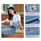 CUCUBIRD POPSEWING® Leather Denim Small Chain Bag DIY Kits  