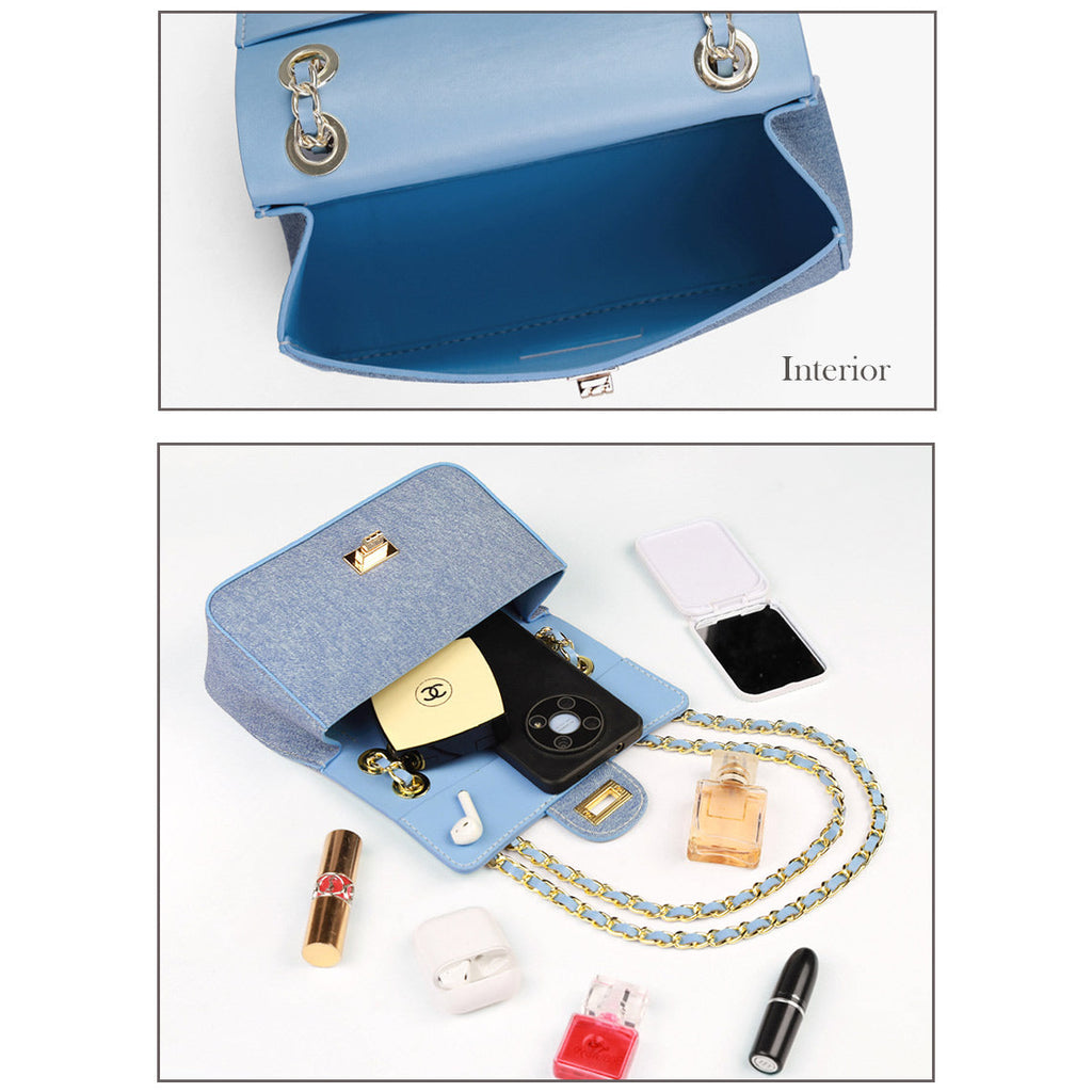 CUCUBIRD POPSEWING® Leather Denim Small Chain Bag DIY Kits  