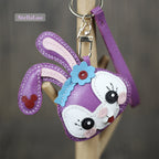 CUCUBIRD POPSEWING® Leather Lavender Bunny Keychain DIY Kit  