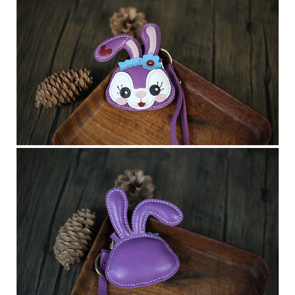 CUCUBIRD POPSEWING® Leather Lavender Bunny Keychain DIY Kit  