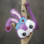 CUCUBIRD POPSEWING® Leather Lavender Bunny Keychain DIY Kit  