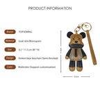 CUCUBIRD POPSEWING® Leather Violent Bear Keychain Charm DIY Kit  