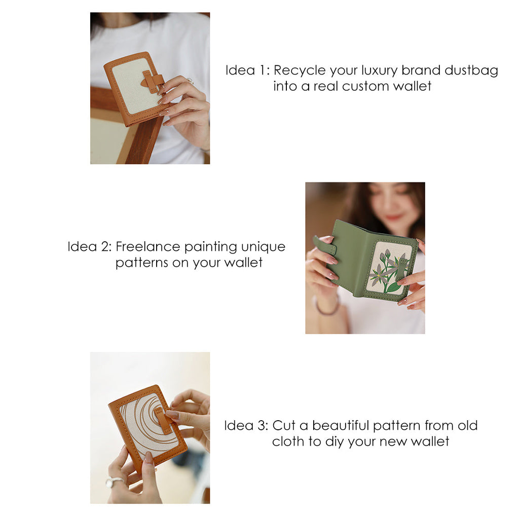 CUCUBIRD POPSEWING® Leather Dustbag Recycle Wallet DIY Kit  