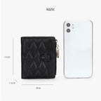 CUCUBIRD Sheep Leather Quilted Bifold Wallet  