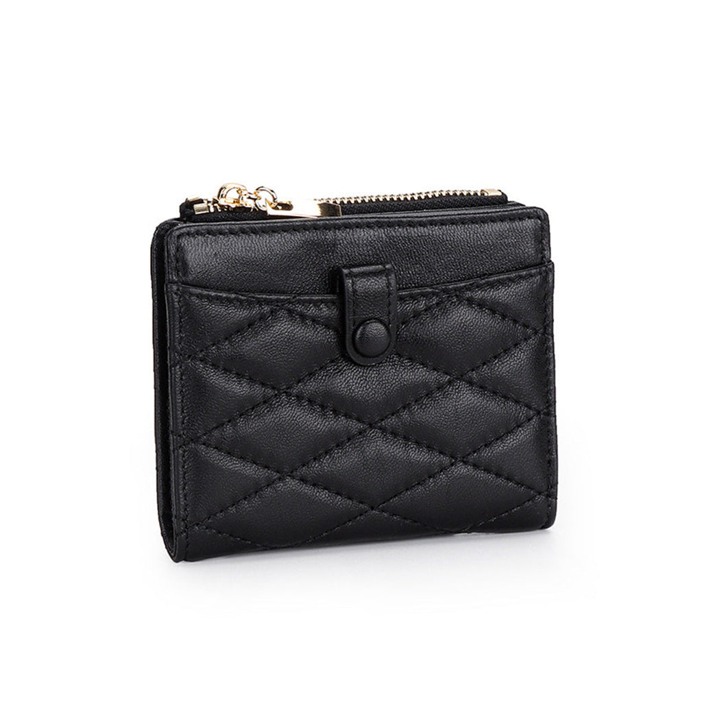 CUCUBIRD Sheep Leather Quilted Bifold Wallet  