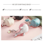 CUCUBIRD POPSEWING® Sheep Leather Whale Keychain DIY Kit  