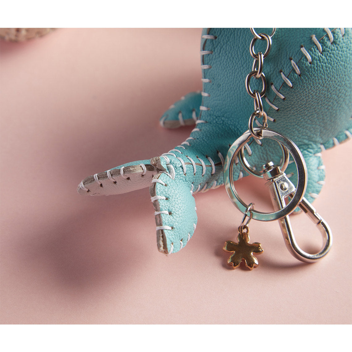 CUCUBIRD POPSEWING® Sheep Leather Whale Keychain DIY Kit  