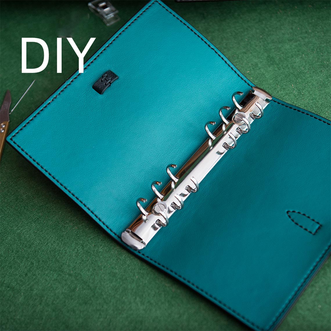 CUCUBIRD Full Grain Leather Strap A6 Notebook Cover DIY Kit  