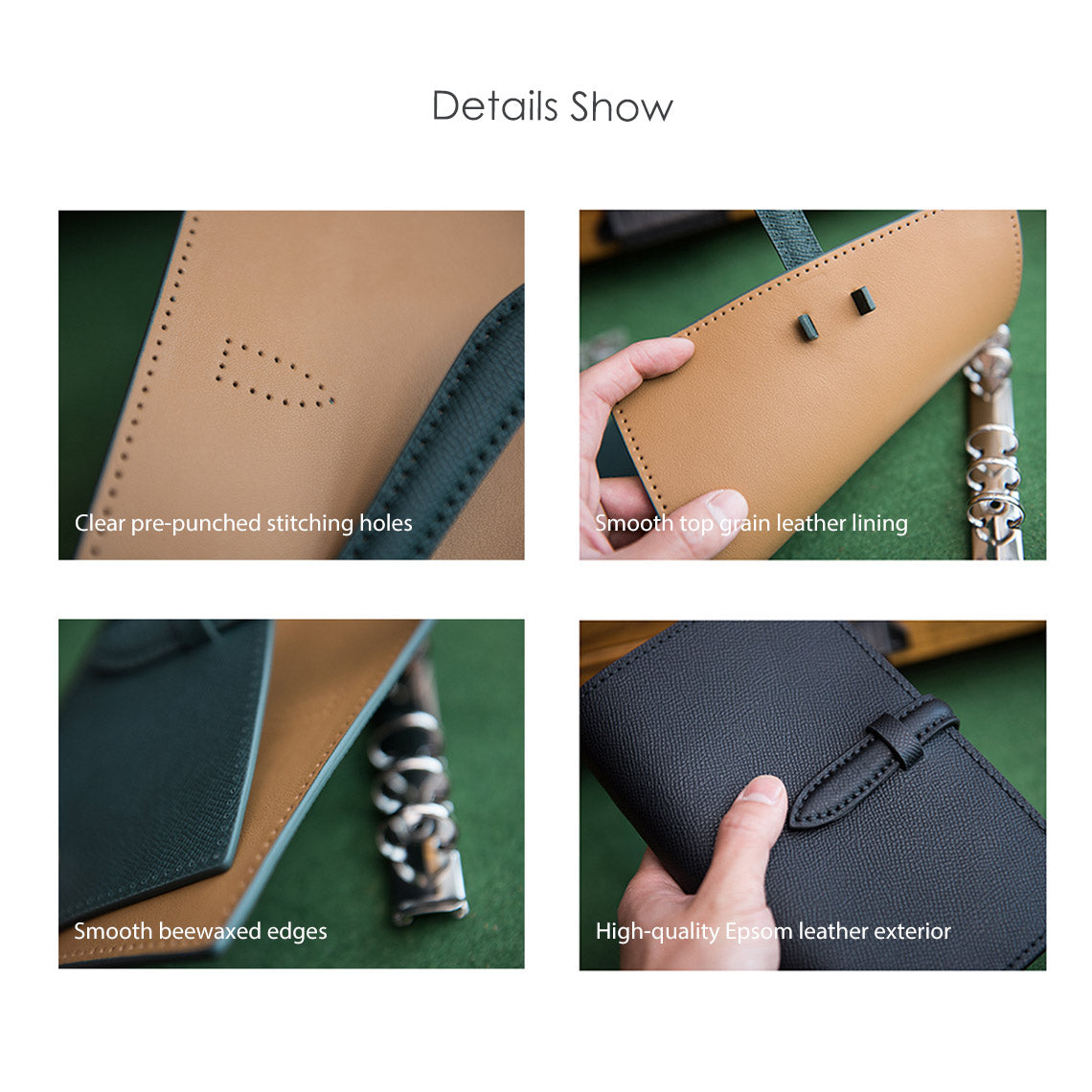 Full Grain Leather Strap A6 Notebook Cover DIY Kit - CUCUBIRD