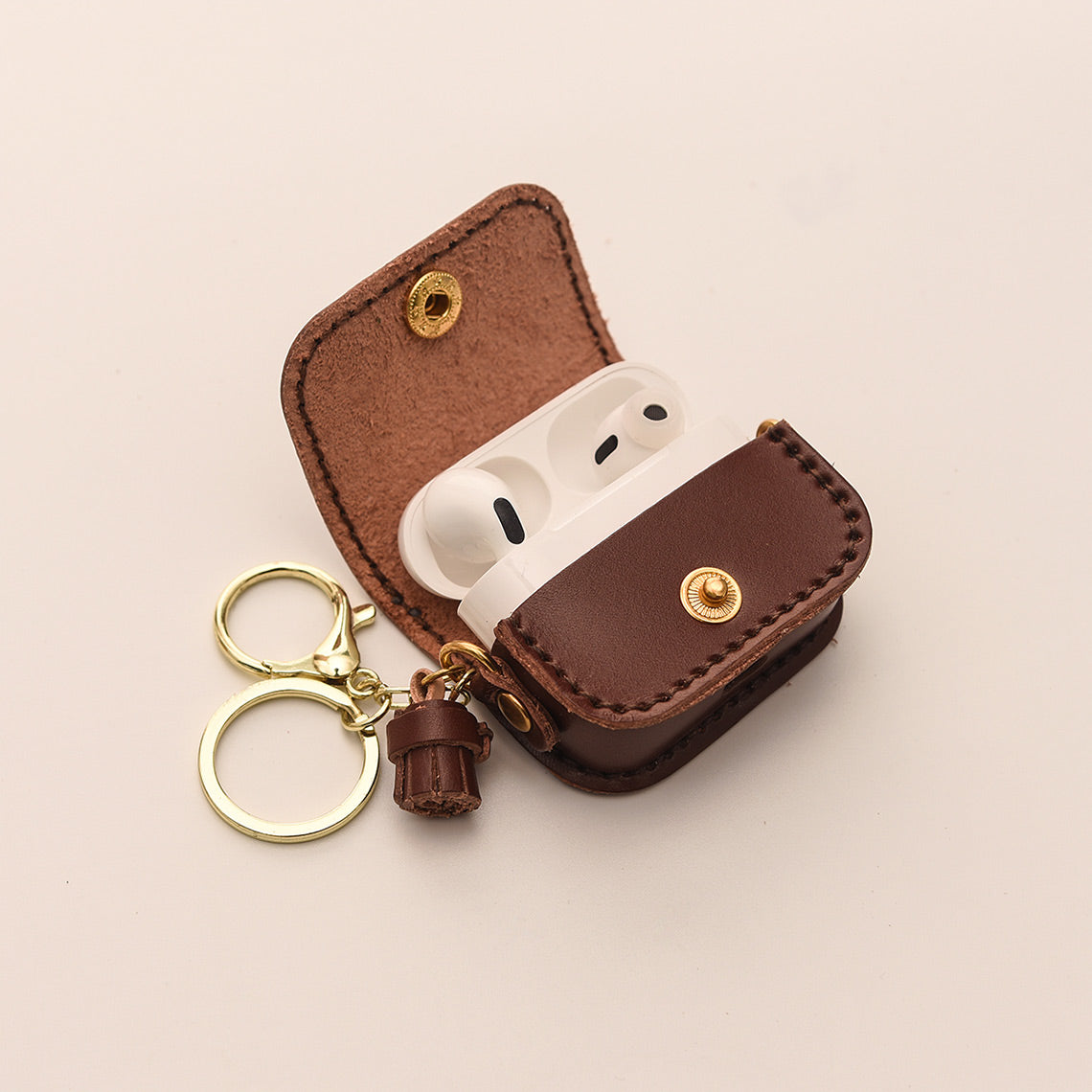 Full Grain Leather AirPods Pro Holder DIY Kit - CUCUBIRD