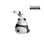 CUCUBIRD Sheep Leather Cute Angry Panda Charm DIY Kit  