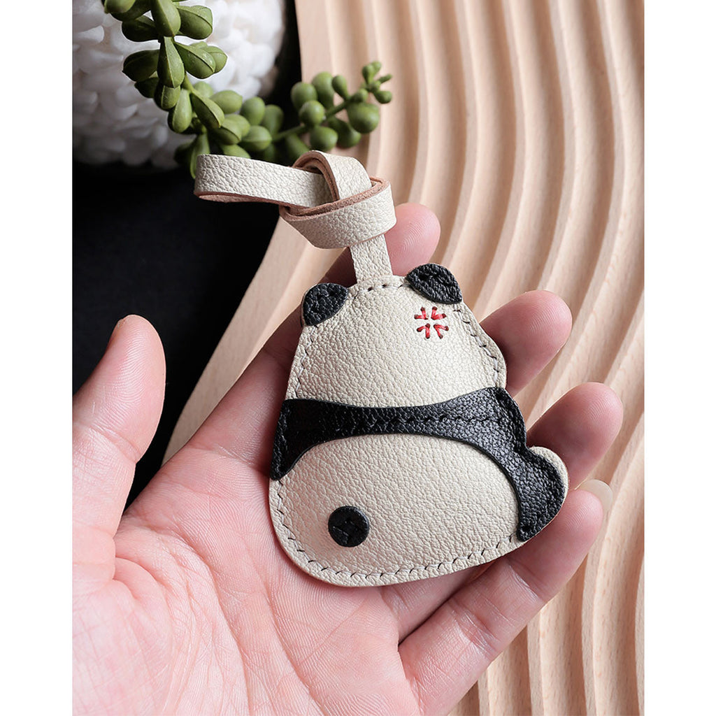 CUCUBIRD Sheep Leather Cute Angry Panda Charm DIY Kit  