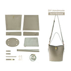 CUCUBIRD Leather Simple Bucket Crossbody Bag DIY Kit Green 