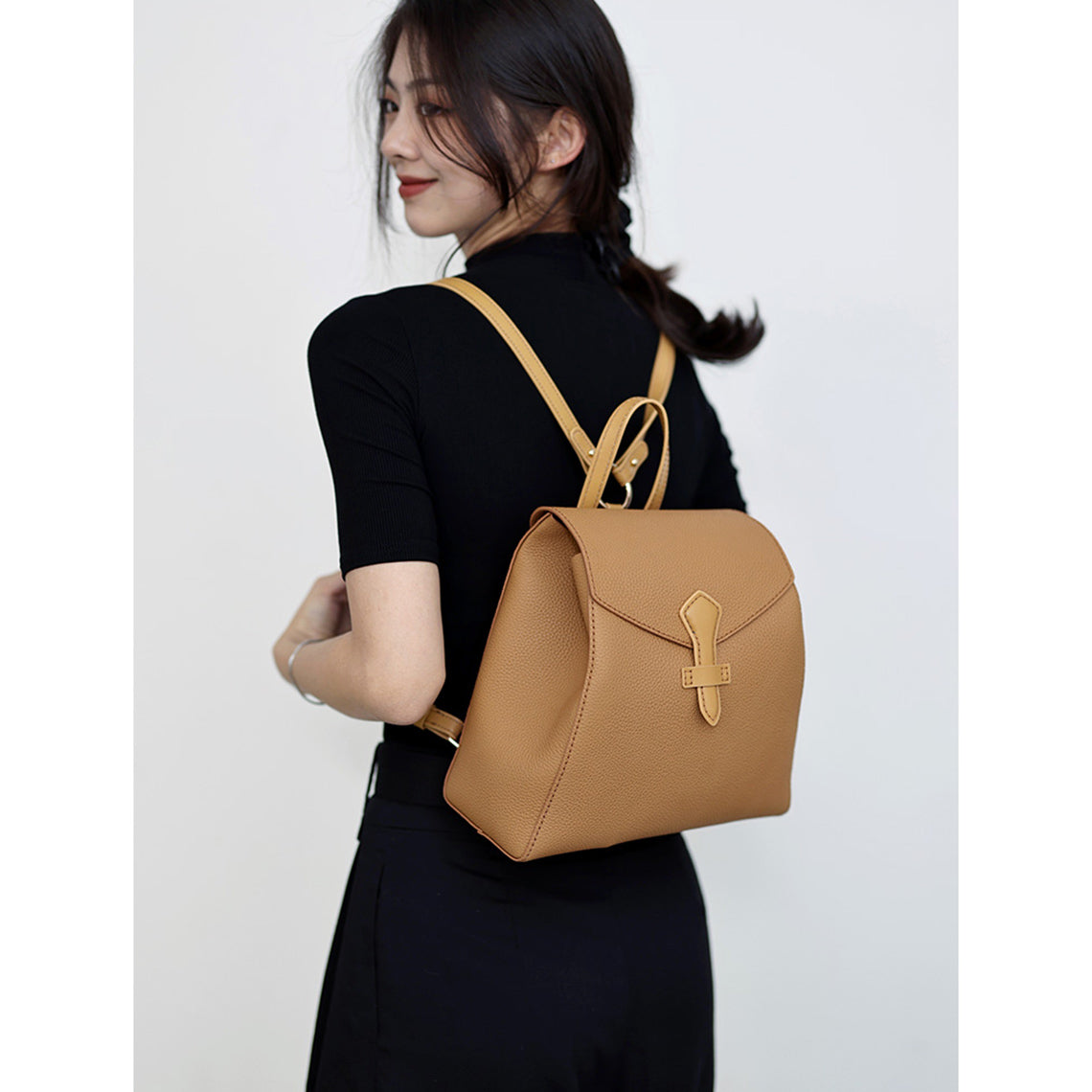 CUCUBIRD Top Grain Leather Women Tote Backpack DIY Kit  