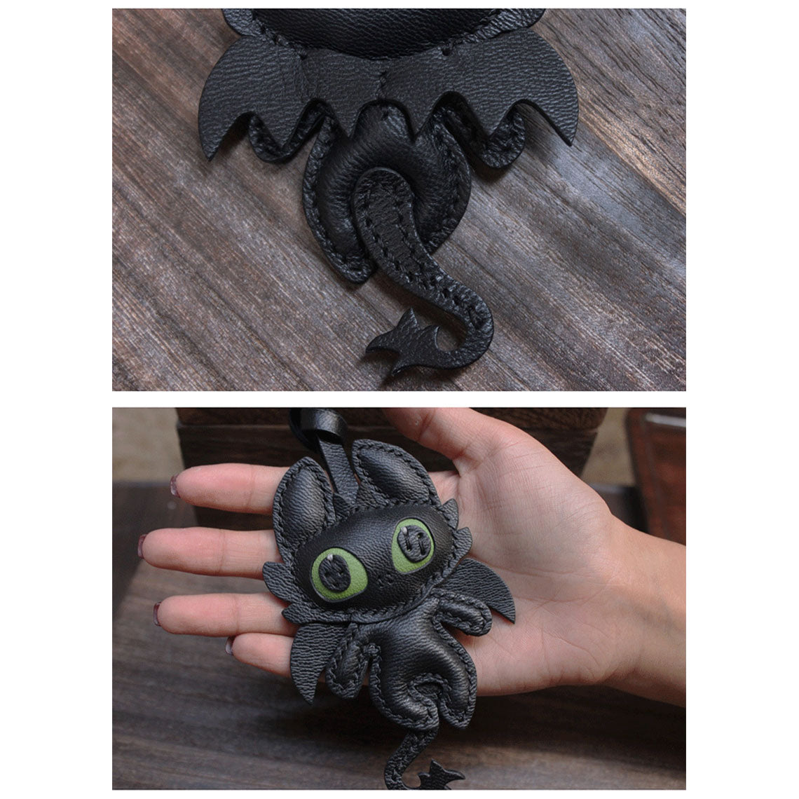 Sheep Leather Toothless Dragon Keychain DIY Kits - CUCUBIRD