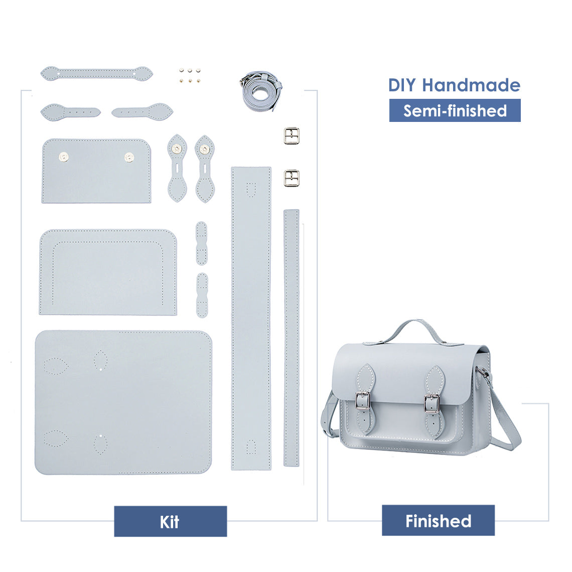 CUCUBIRD Lady Leather Fashion Crossbody Satchel Bag DIY Kit  