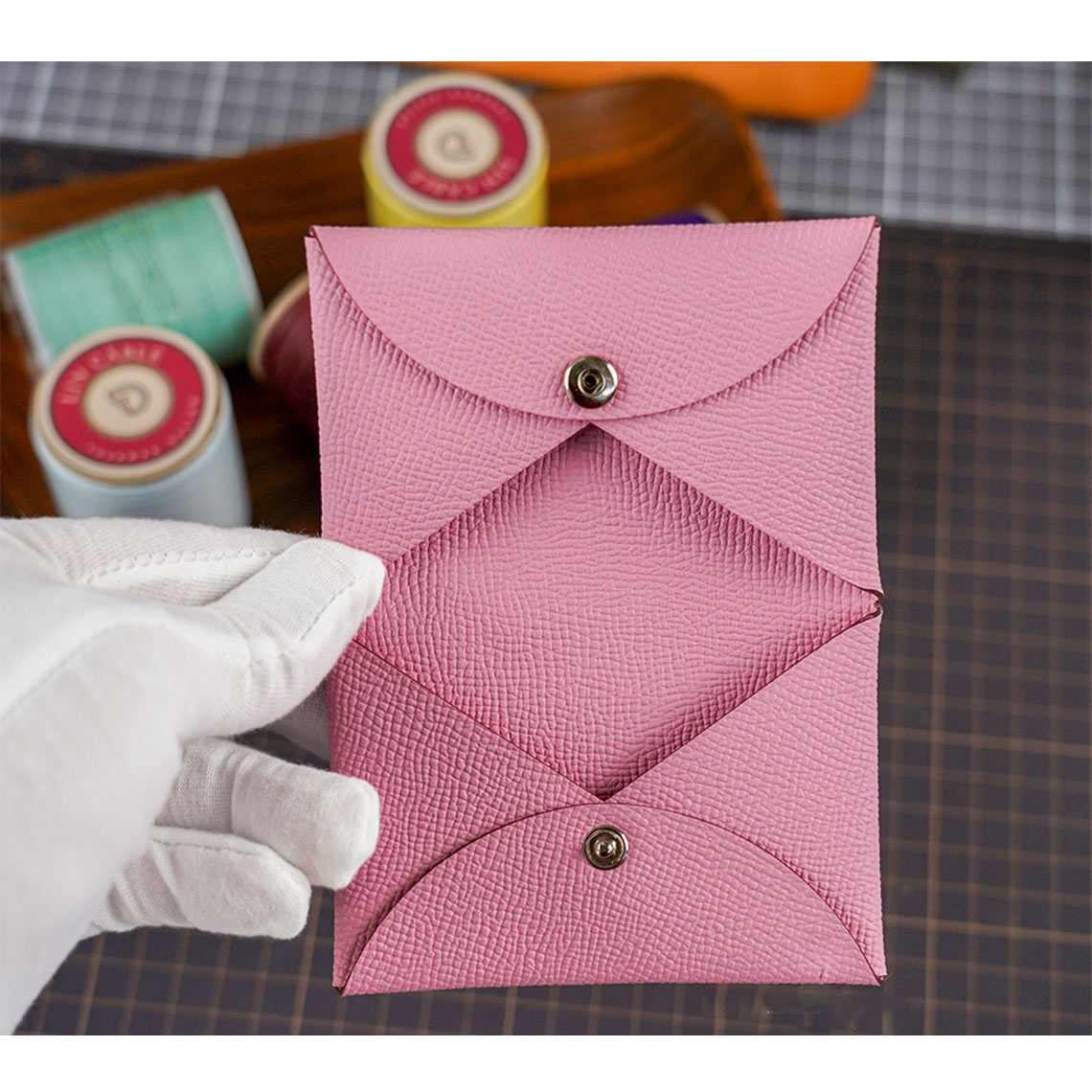 Epsom Leather Inspired Calvi Card Holder DIY Kit - CUCUBIRD