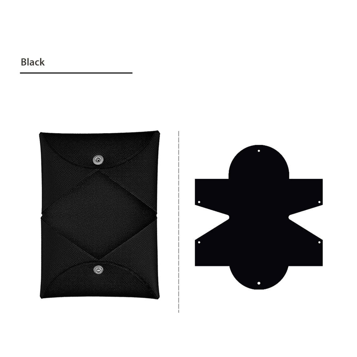 CUCUBIRD Epsom Leather Inspired Calvi Card Holder DIY Kit Black 