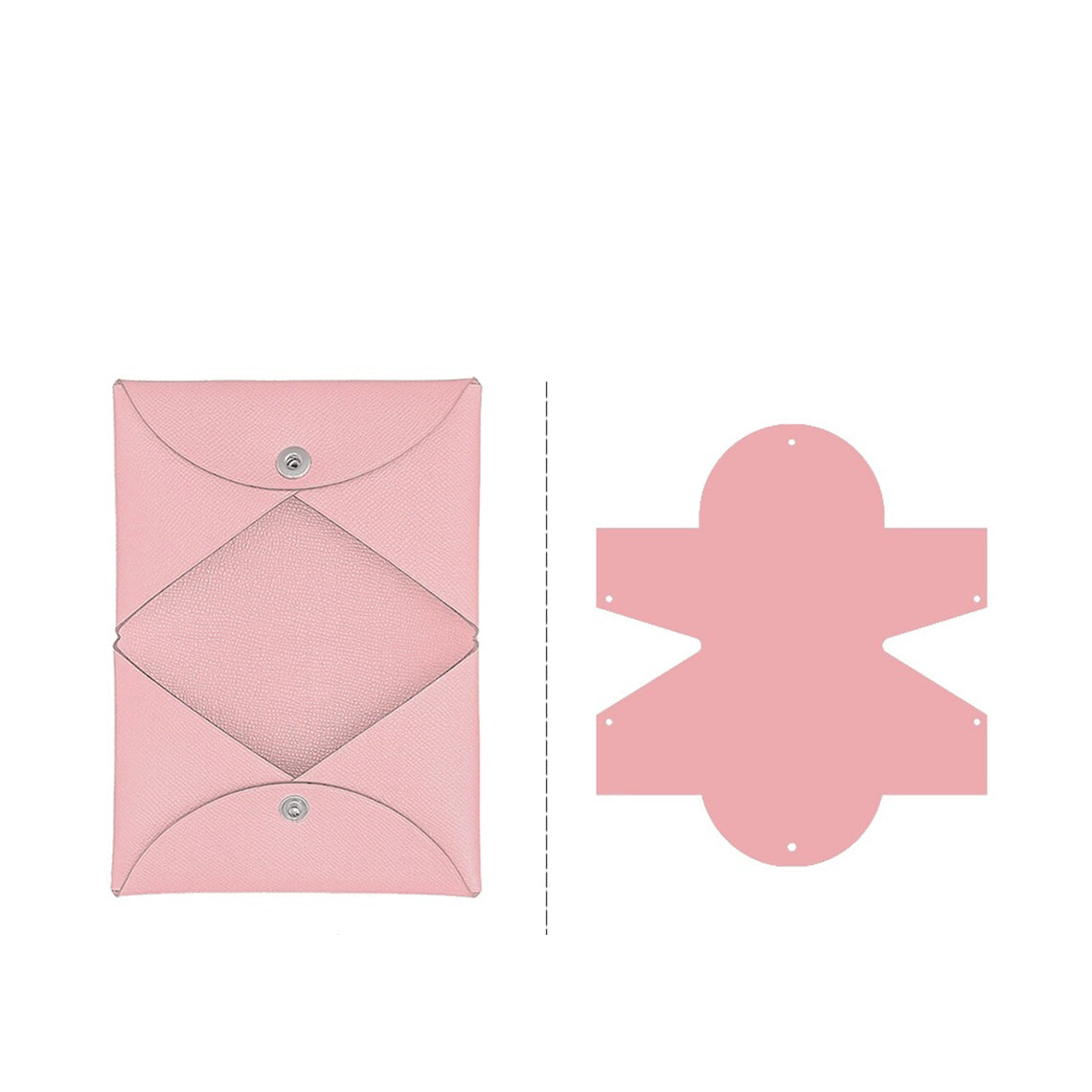 CUCUBIRD Epsom Leather Inspired Calvi Card Holder DIY Kit Pink 