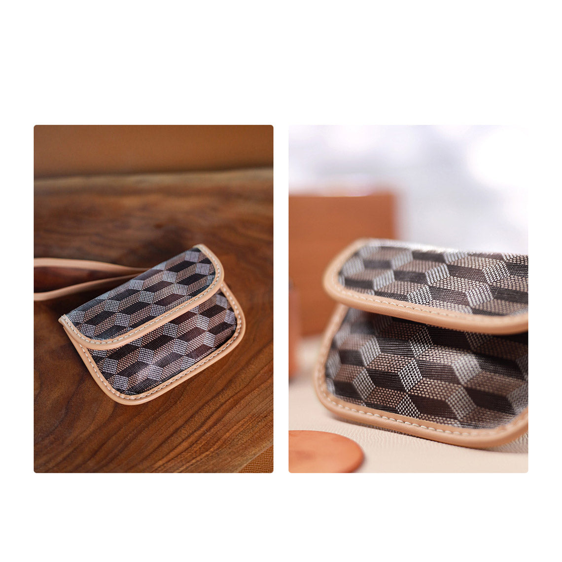 Leather Checker Coin Purse DIY Kits - CUCUBIRD