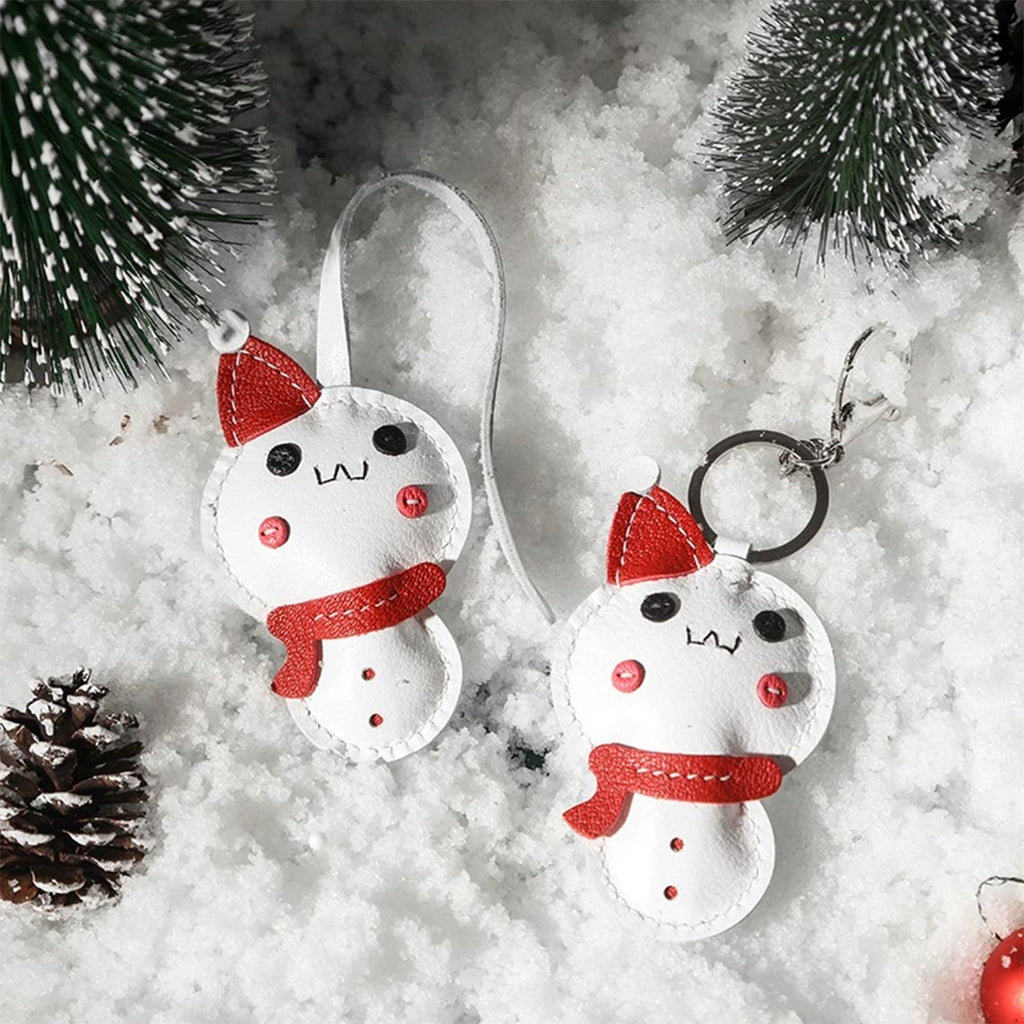 CUCUBIRD Sheep Leather Christmas Charms  DIY Kits Snowman 