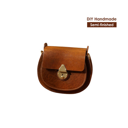 Full Grain Leather Classic Saddle Bag DIY Kit - CUCUBIRD