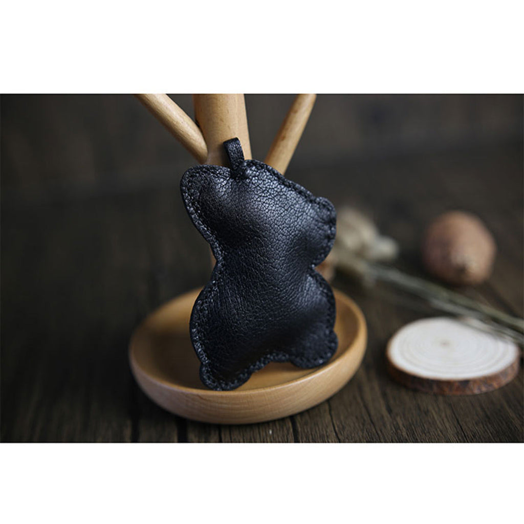 CUCUBIRD Sheep Leather Corgi Dog Keychain DIY Kit  