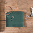 CUCUBIRD Full Grain Leather Drawstring Pen Case DIY Kits  