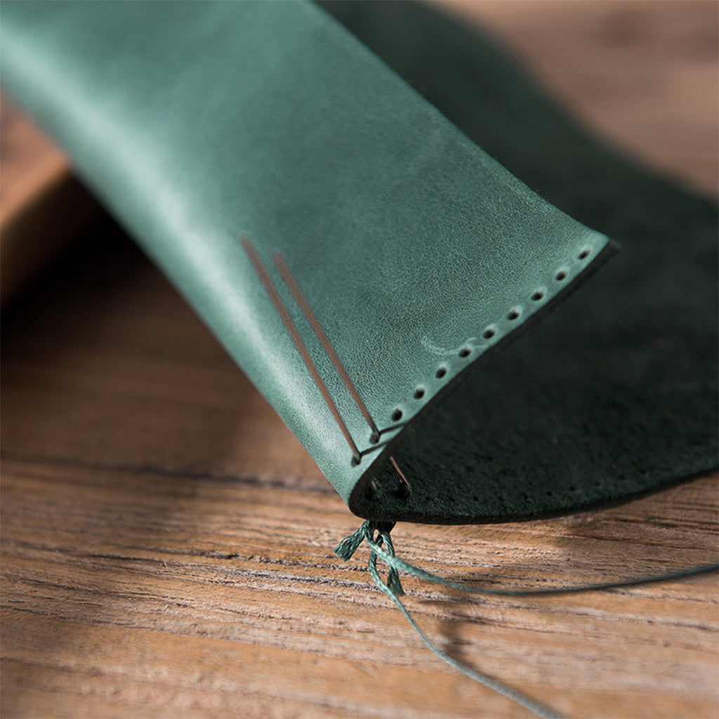 CUCUBIRD Full Grain Leather Drawstring Pen Case DIY Kits  