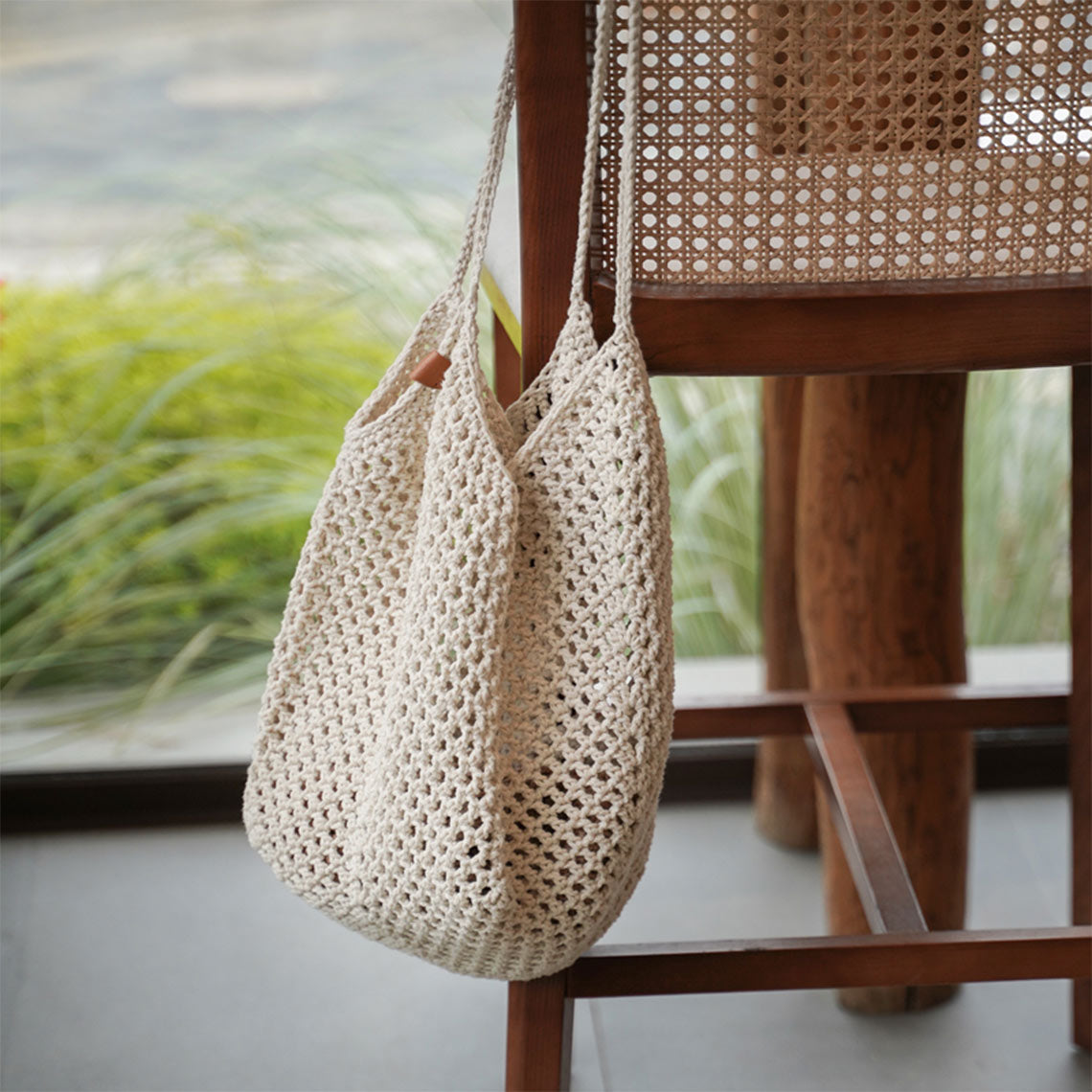 CUCUBIRD Crochet Beach Handbag DIY Kit Creamy White 