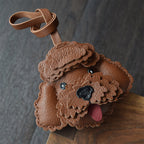 CUCUBIRD Sheep Leather Teddy Dog Keychain DIY Kits  