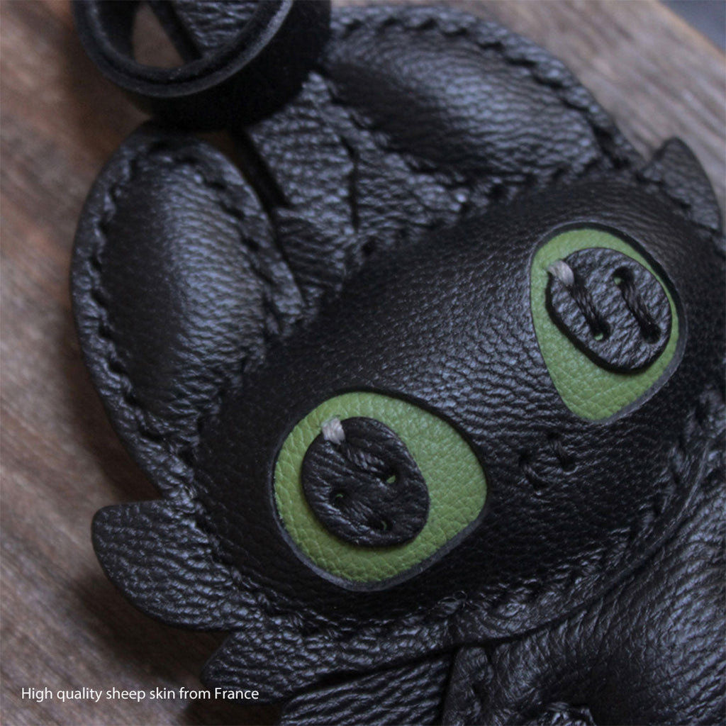 CUCUBIRD Sheep Leather Toothless Dragon Keychain DIY Kits  
