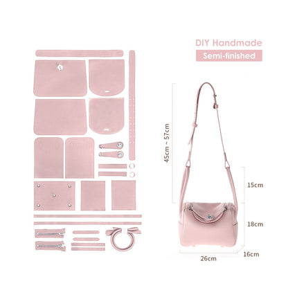 Top Grain Leather Fashion Lindi Handbag DIY Kit - CUCUBIRD