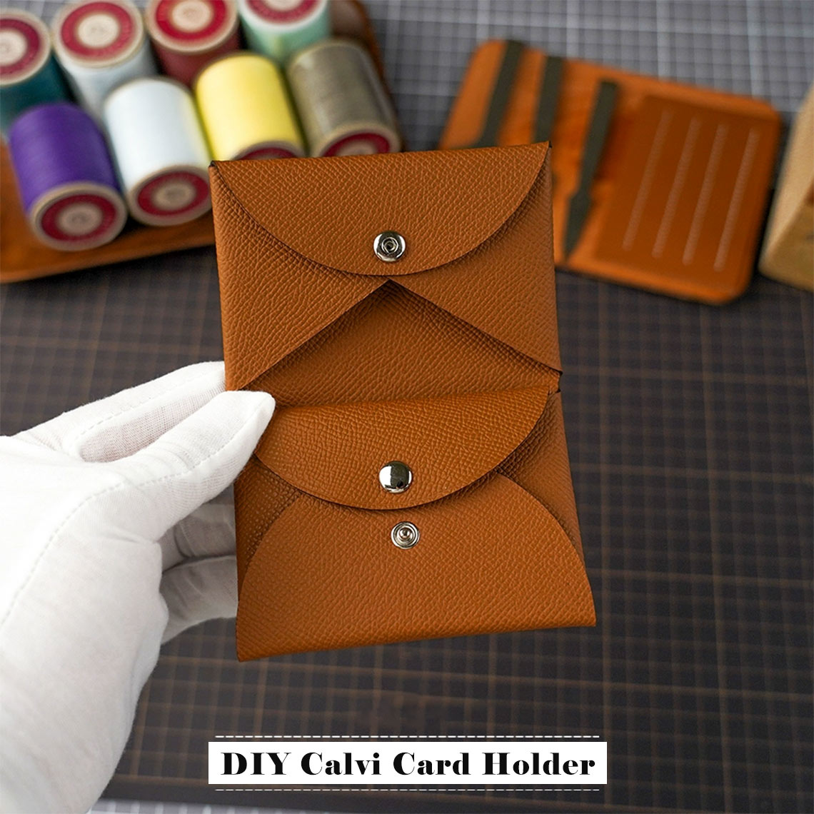 CUCUBIRD Epsom Leather Inspired Calvi Duo Card Holder DIY Kits  