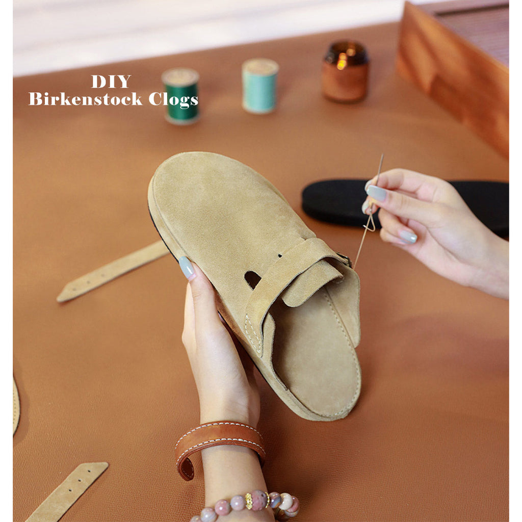 CUCUBIRD Leather Women Clogs DIY Kits  