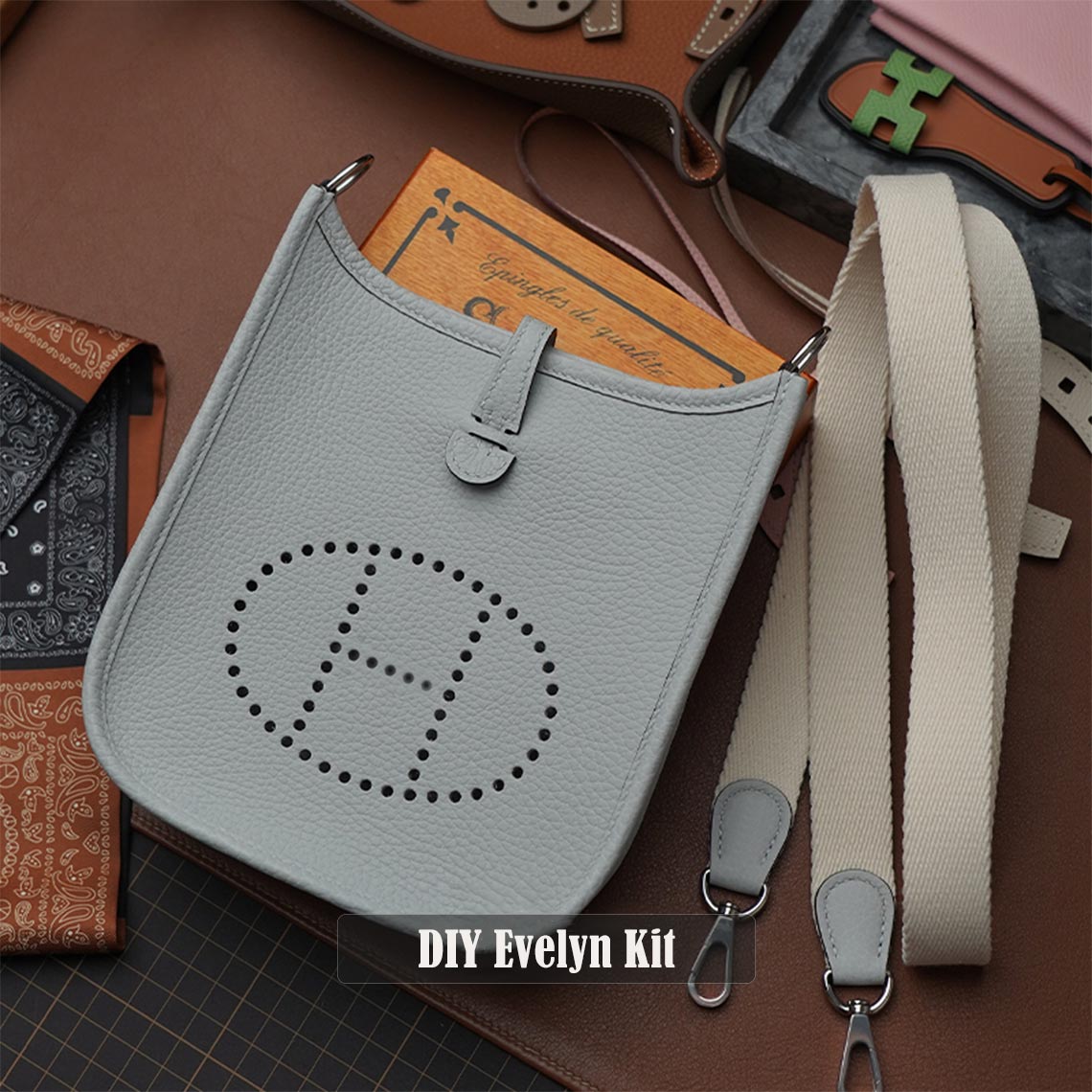 Full Grain Leather Mini Evelyn Bag DIY Kit - CUCUBIRD