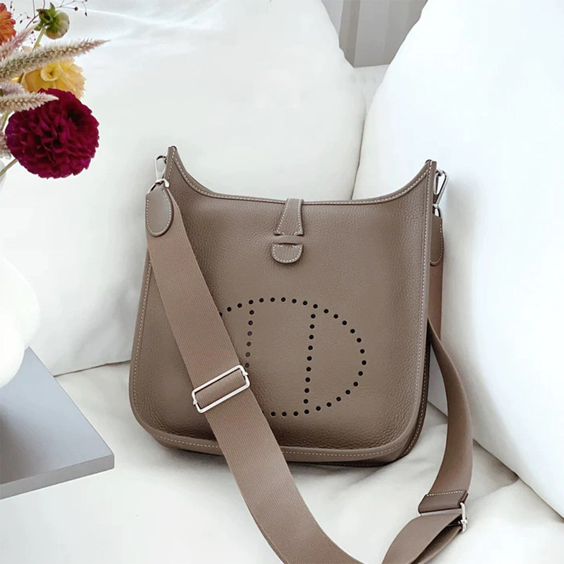 CUCUBIRD Full Grain Leather Inspired Evelyn 29 Bag DIY Kits Taupe 