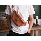 CUCUBIRD Full Grain Leather Fanny Pack Belt Bag DIY Kits  
