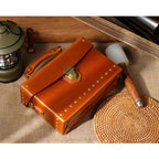CUCUBIRD Vegetable Tanned Leather Vintage Rivets Bag DIY Kits  