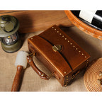 CUCUBIRD Vegetable Tanned Leather Vintage Rivets Bag DIY Kits  