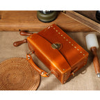 CUCUBIRD Vegetable Tanned Leather Vintage Rivets Bag DIY Kits  