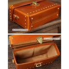 CUCUBIRD Vegetable Tanned Leather Vintage Rivets Bag DIY Kits  