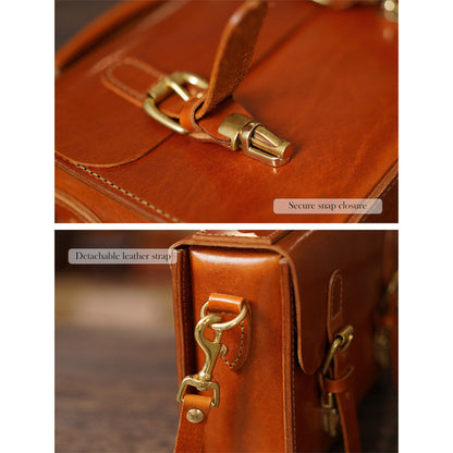 Vegetable Tanned Leather Messenger Satchel DIY Kits - CUCUBIRD