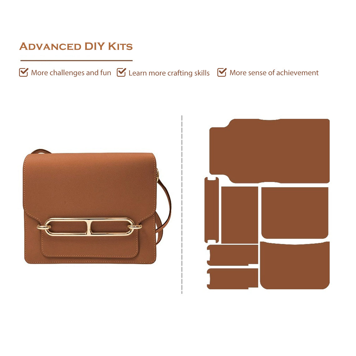 Full Grain Leather Classic Roulis Bag - Advanced DIY Kits - CUCUBIRD