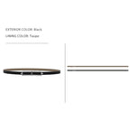 CUCUBIRD Leather Inspired Roulis Slim Belt DIY Kits Black + Taupe / 70 cm 