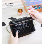 CUCUBIRD Top Grain Leather Quilted Box Bag DIY Kits  