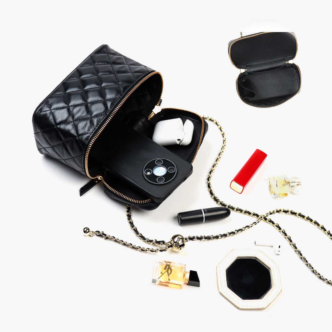 CUCUBIRD Top Grain Leather Quilted Box Bag DIY Kits  