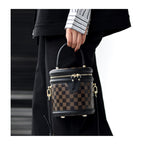 CUCUBIRD Top Grain Leather Checker Bucket Bag DIY Kits  