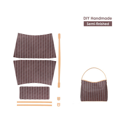 Leather Checker Bucket Handbag DIY Kits - CUCUBIRD